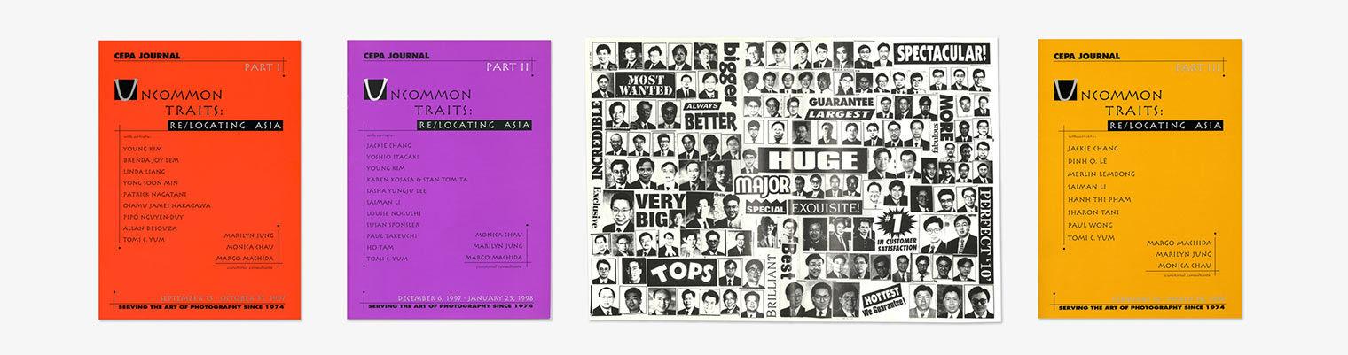 Three covers of Uncommon Traits and one interior shot