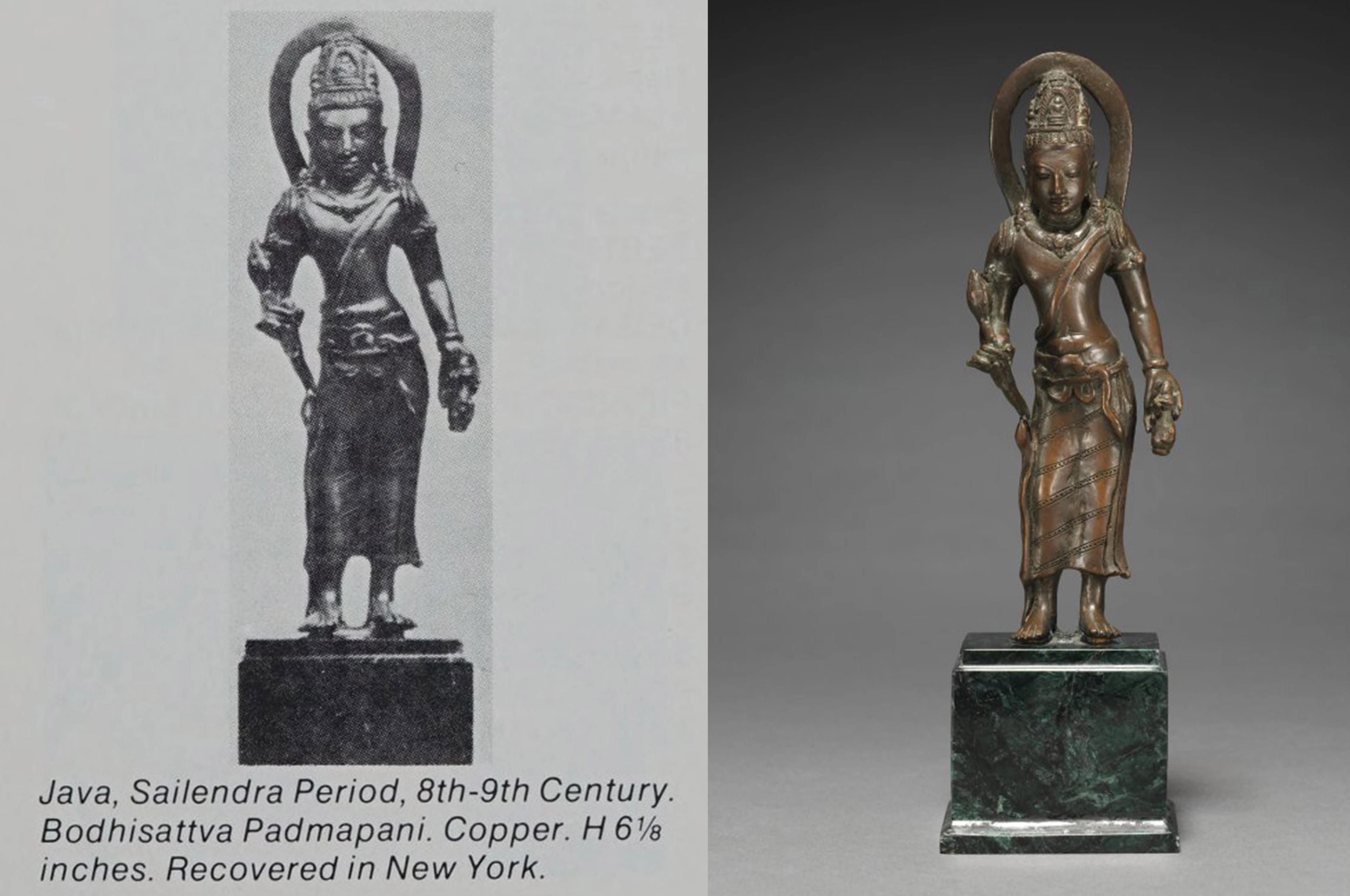 Two images of the same sculpture