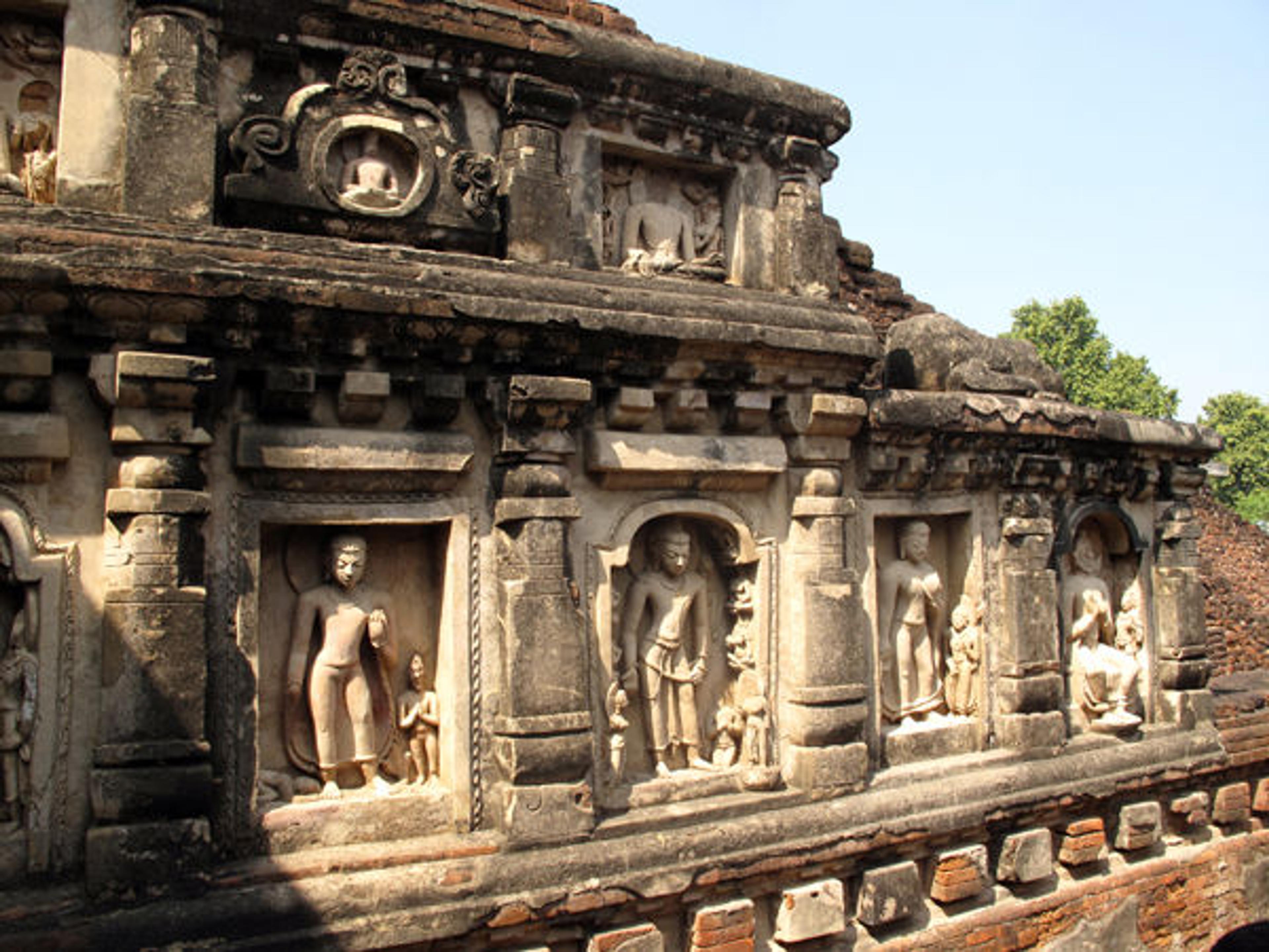 Nalanda, façade of temple 3