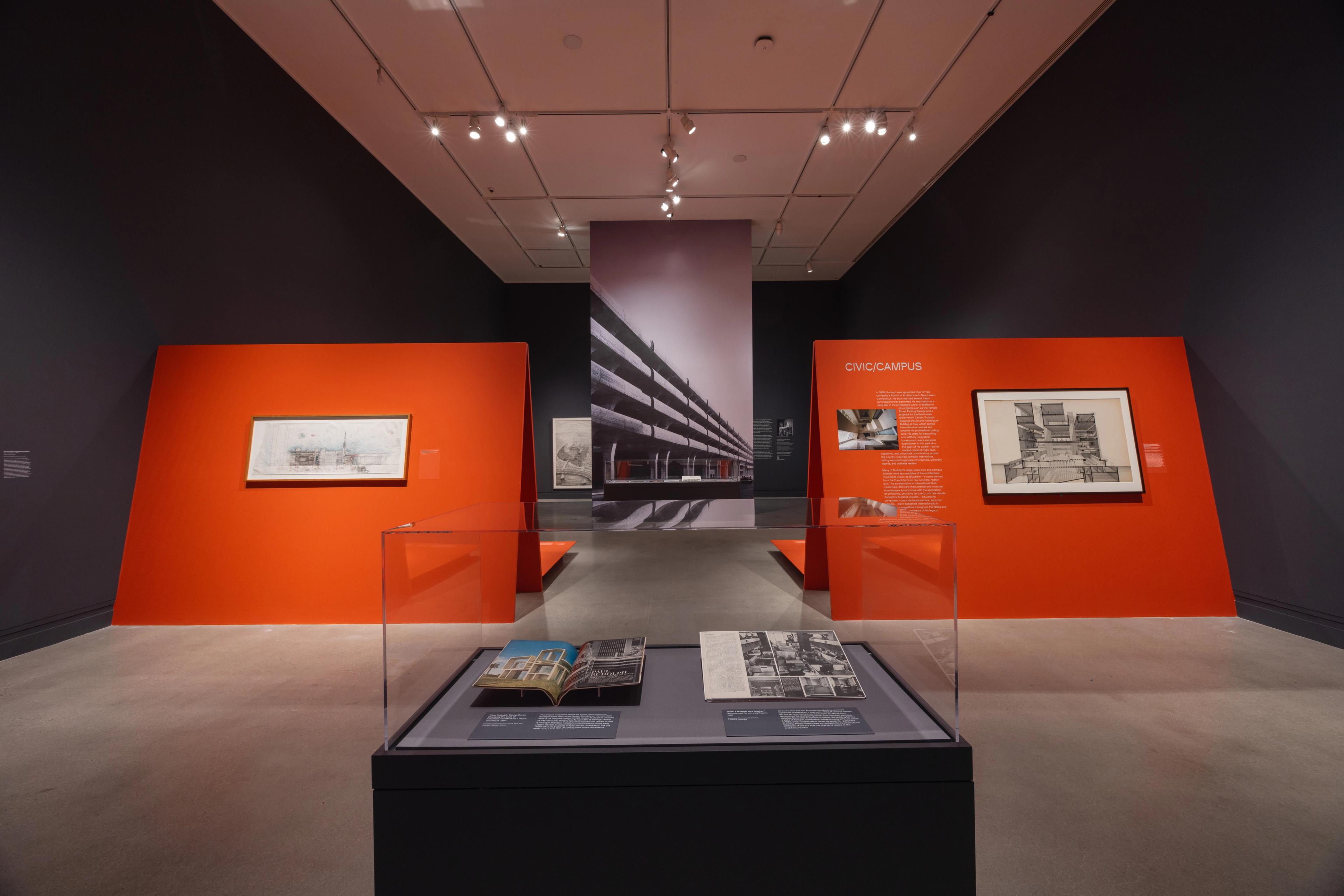 Two books on display in a broader exhibition