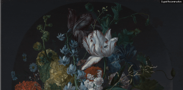 A photograph and digital reconstruction of Haverman's still life