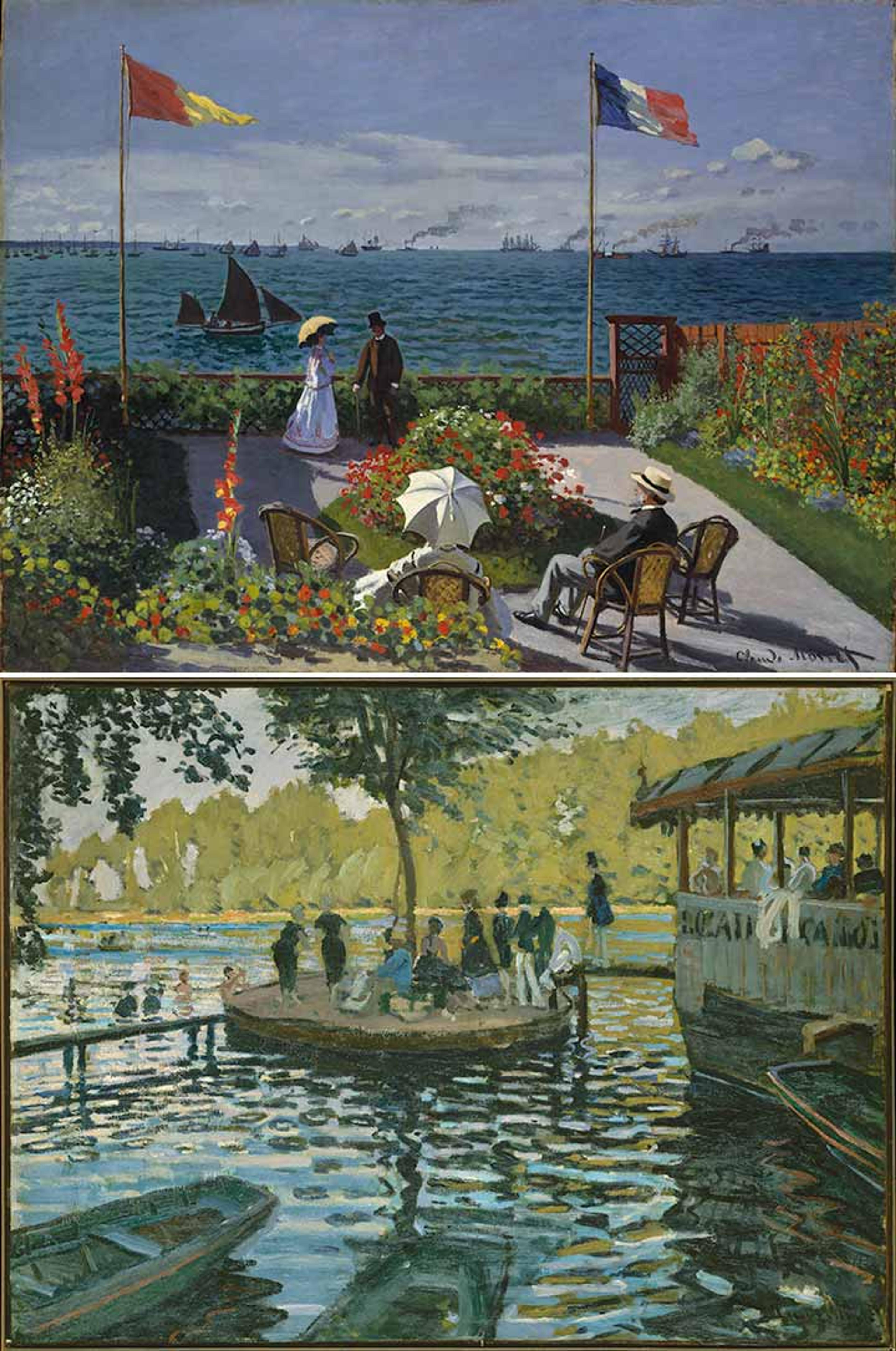 Garden at Sainte-Adresse and La Grenouillère by Monet