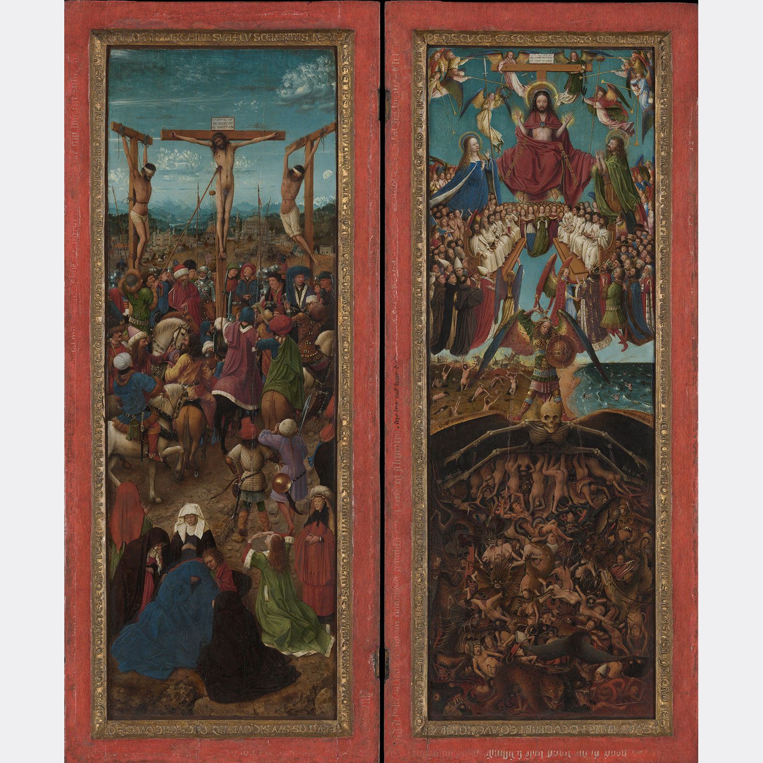 Jan van Eyck - The Crucifixion; The Last Judgment - The