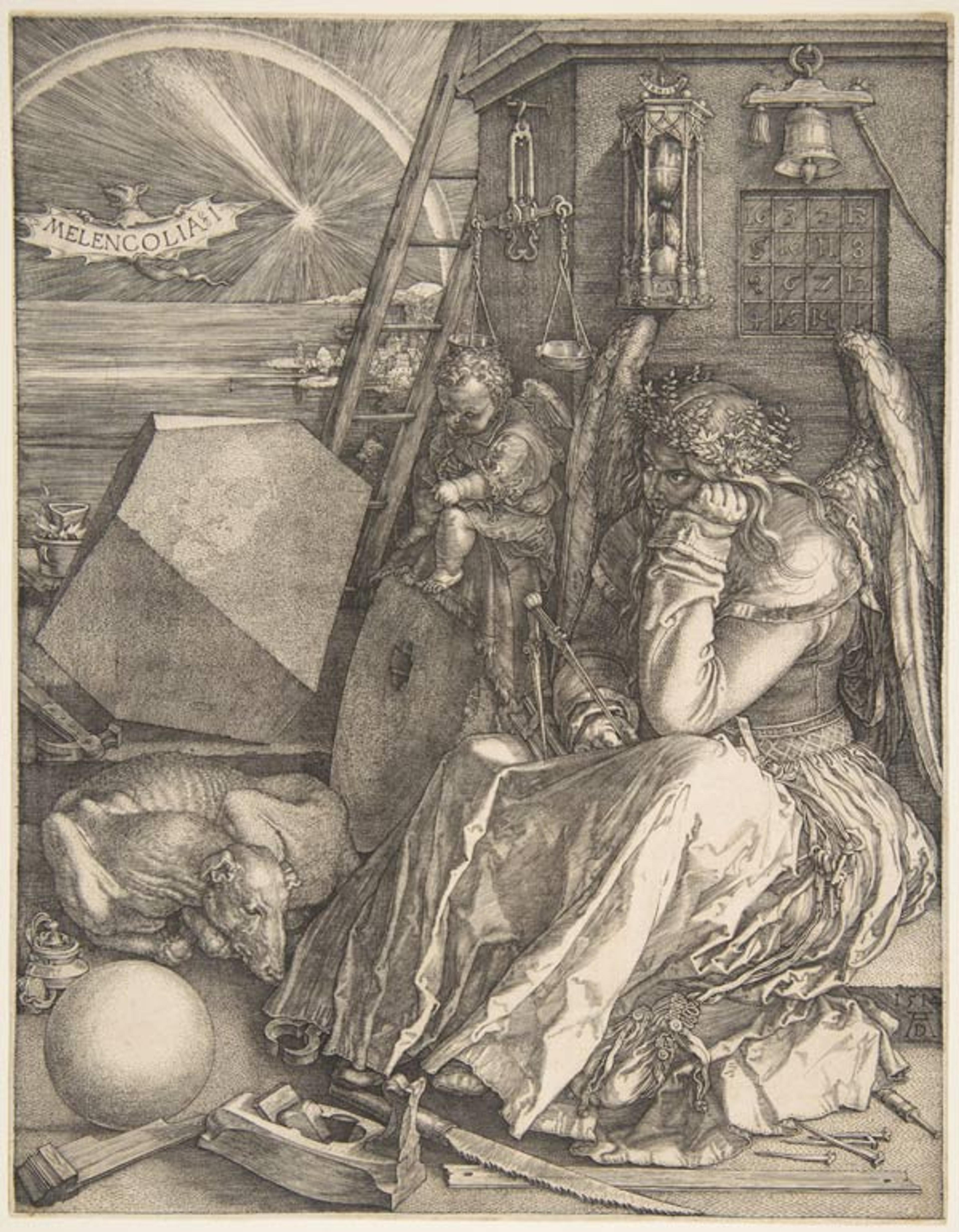 Albrecht Dürer (German, 1471-1528), Melencolia I, 1514 (different engraving)