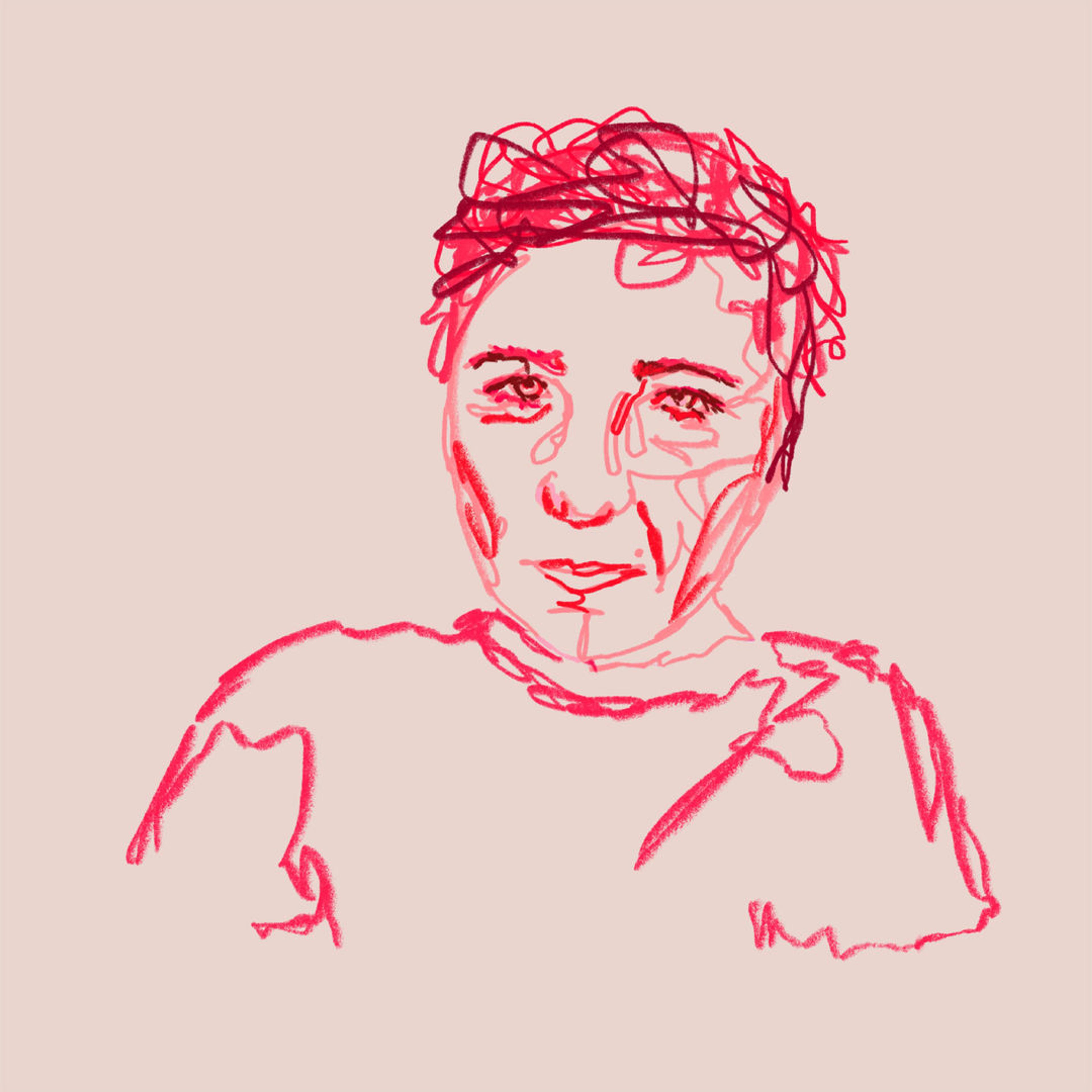 Illustrated portrait of Annie Lanzillotto