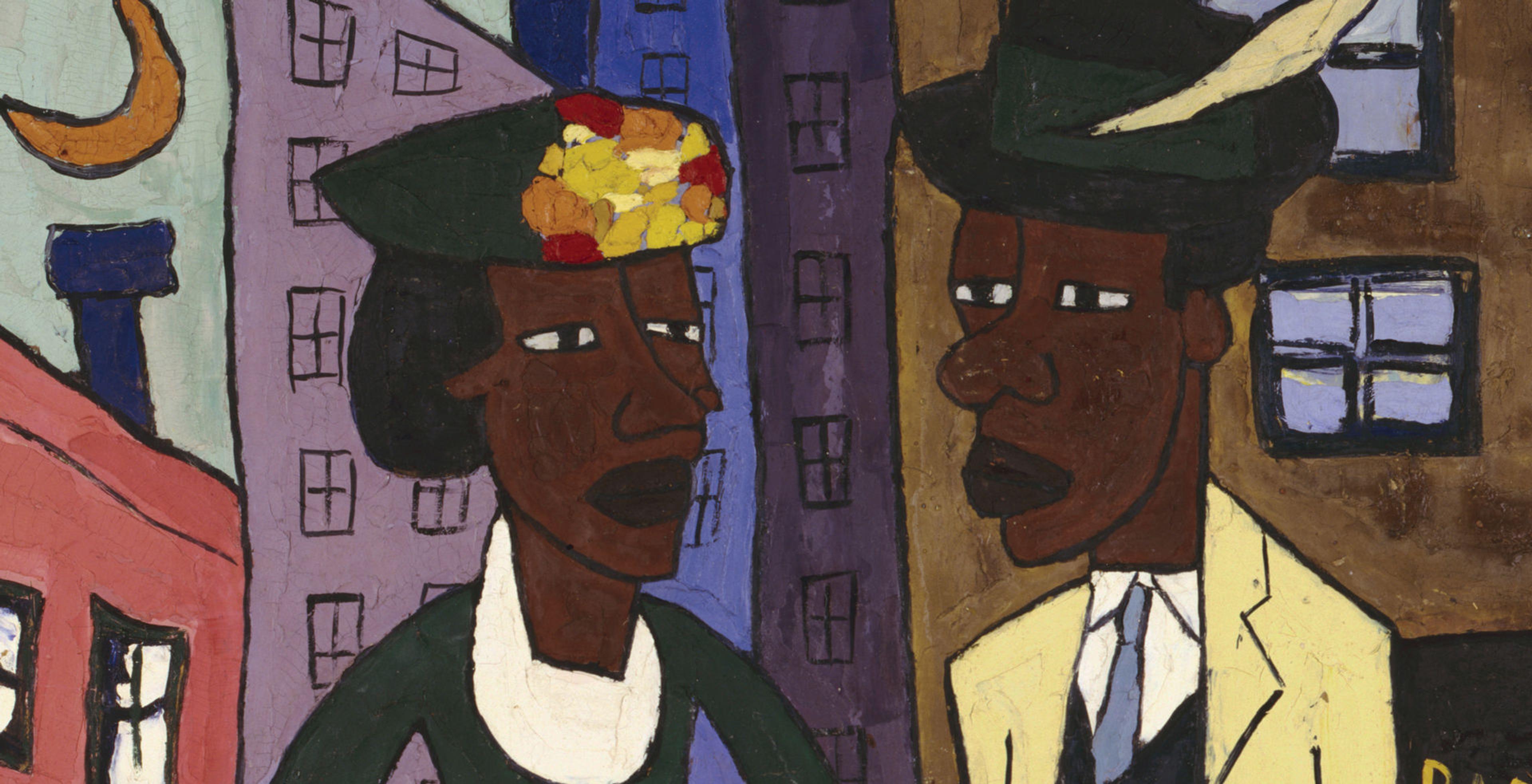 Harlem Is Everywhere podcast artwork featuring William Henry Johnsons's "Street Life, Harlem"