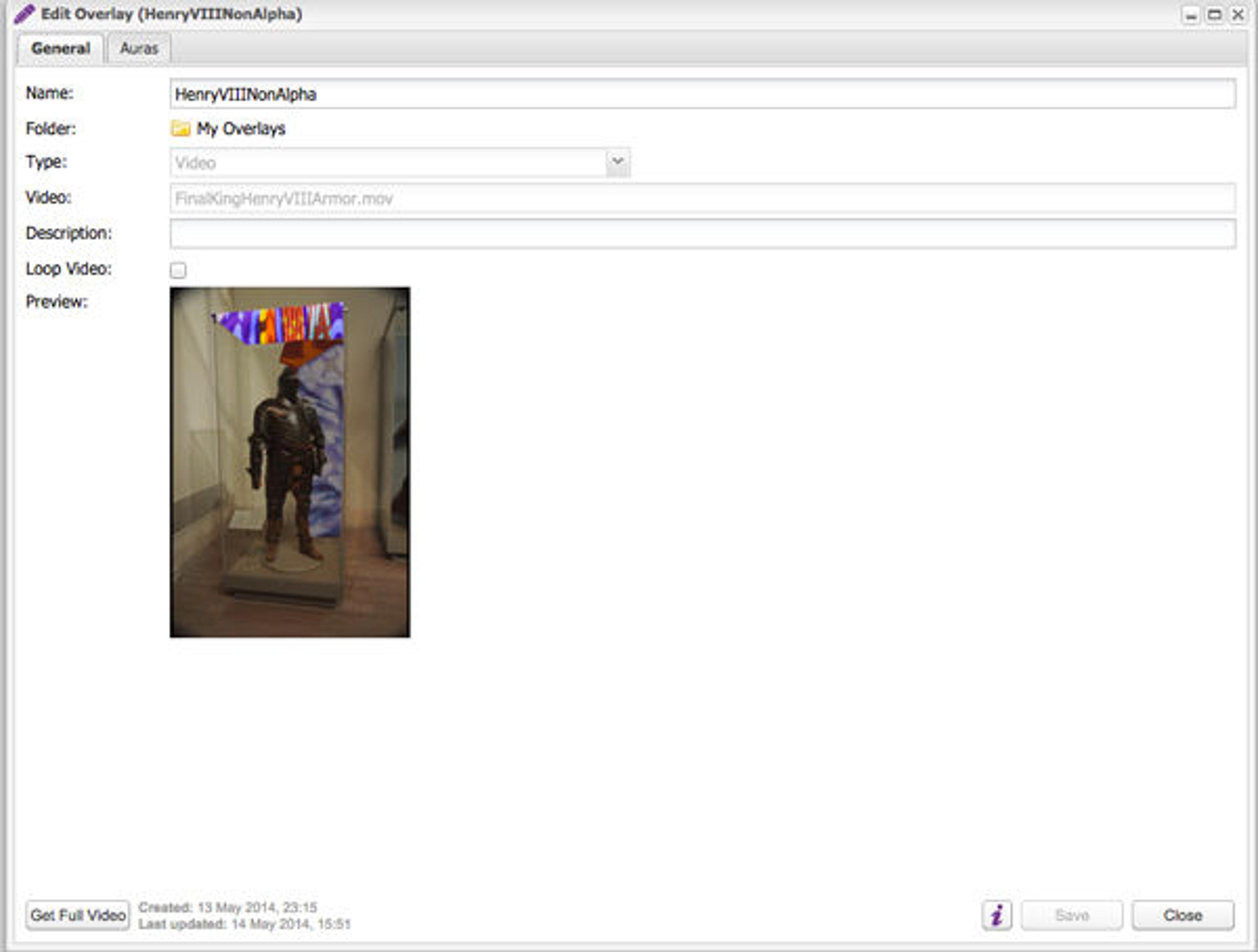 Editing an aura on to the trigger image in Aurasma