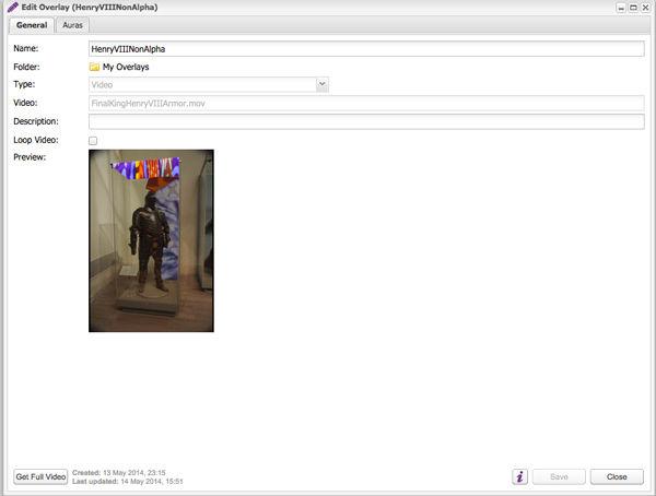Editing an aura on to the trigger image in Aurasma