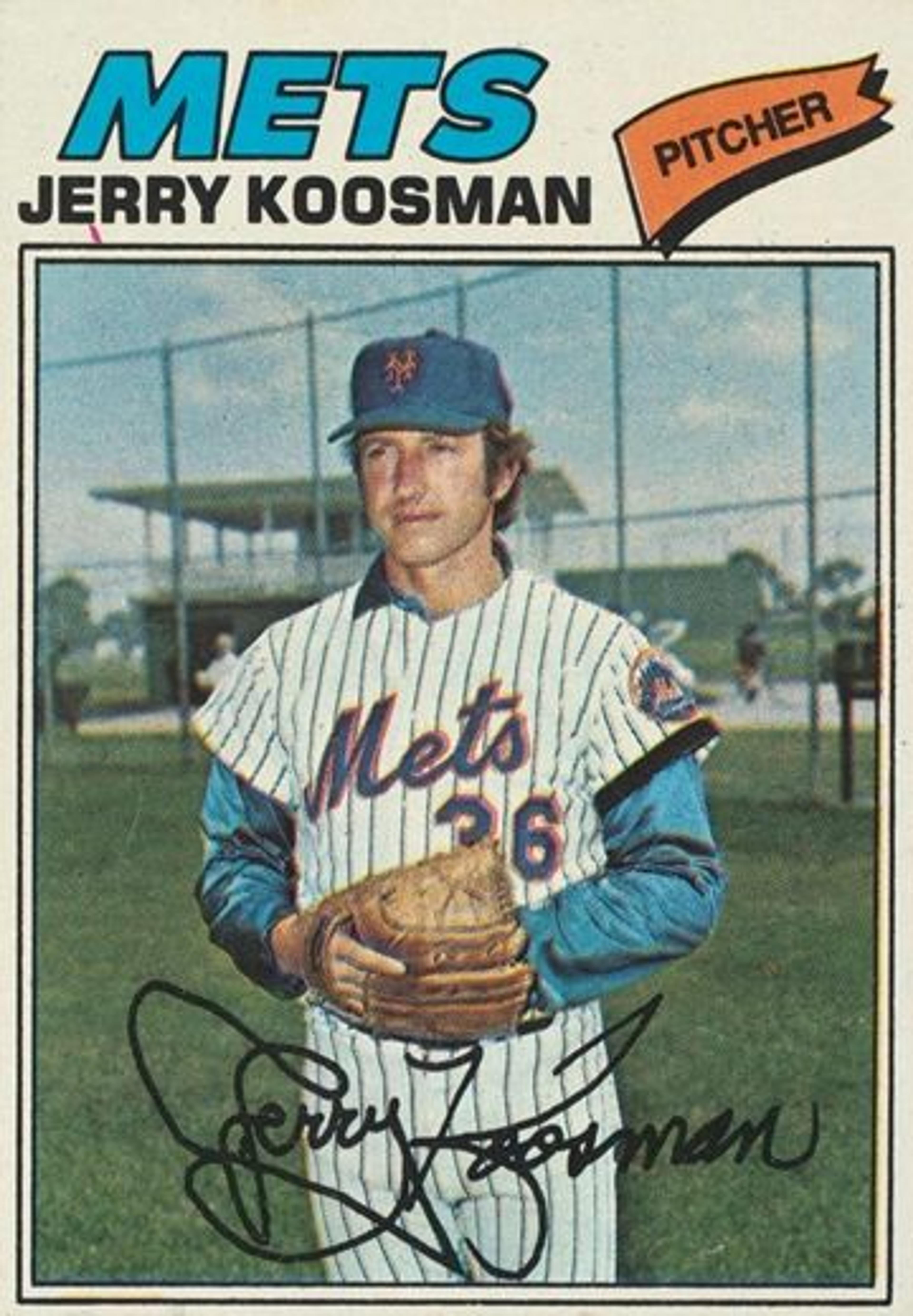1977 baseball card featuring Jerry Koosman of the New York Mets