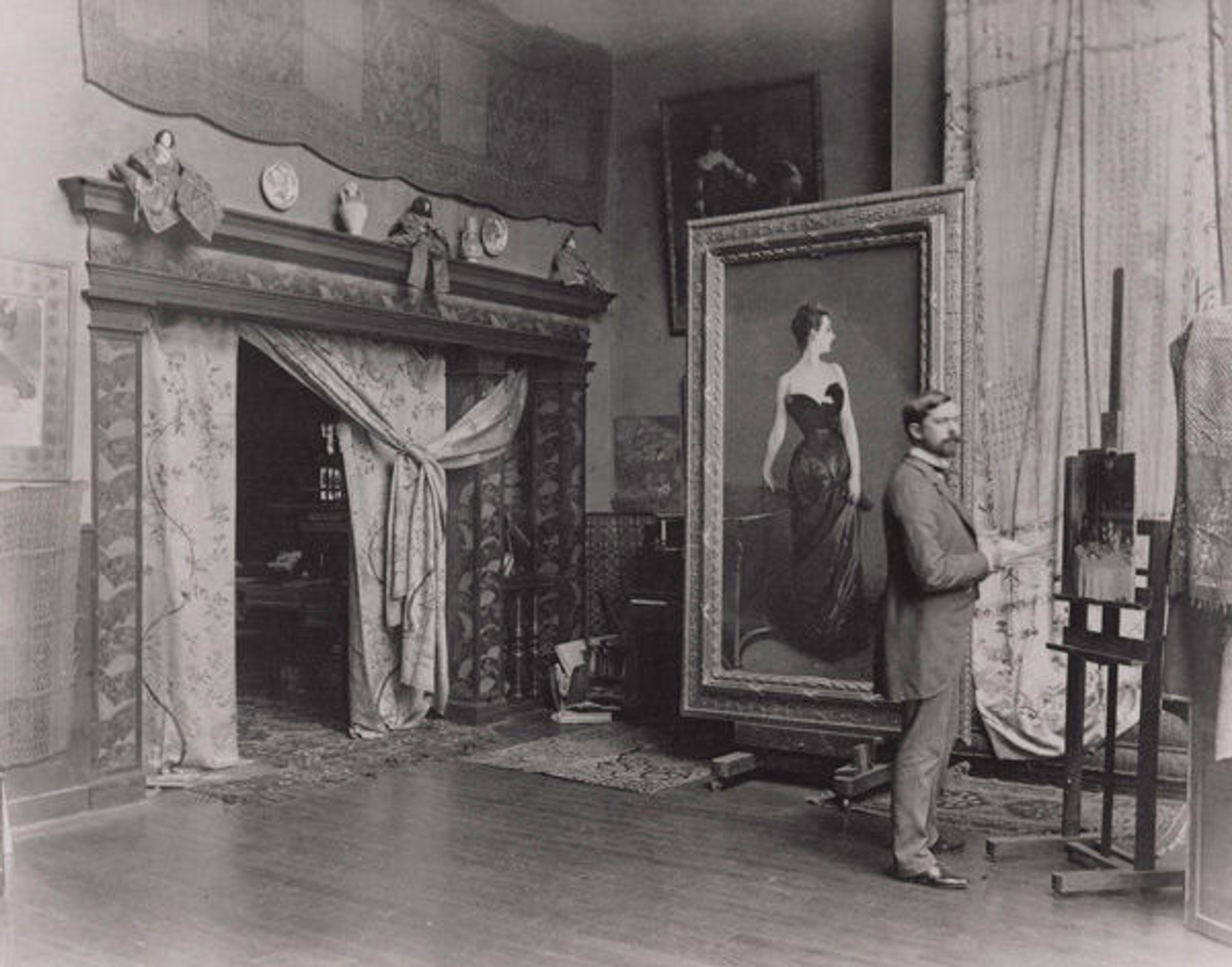 Sargent in his studio with Madame X, ca. 1885, ©Private Collection