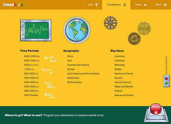 MetKids Time Machine page