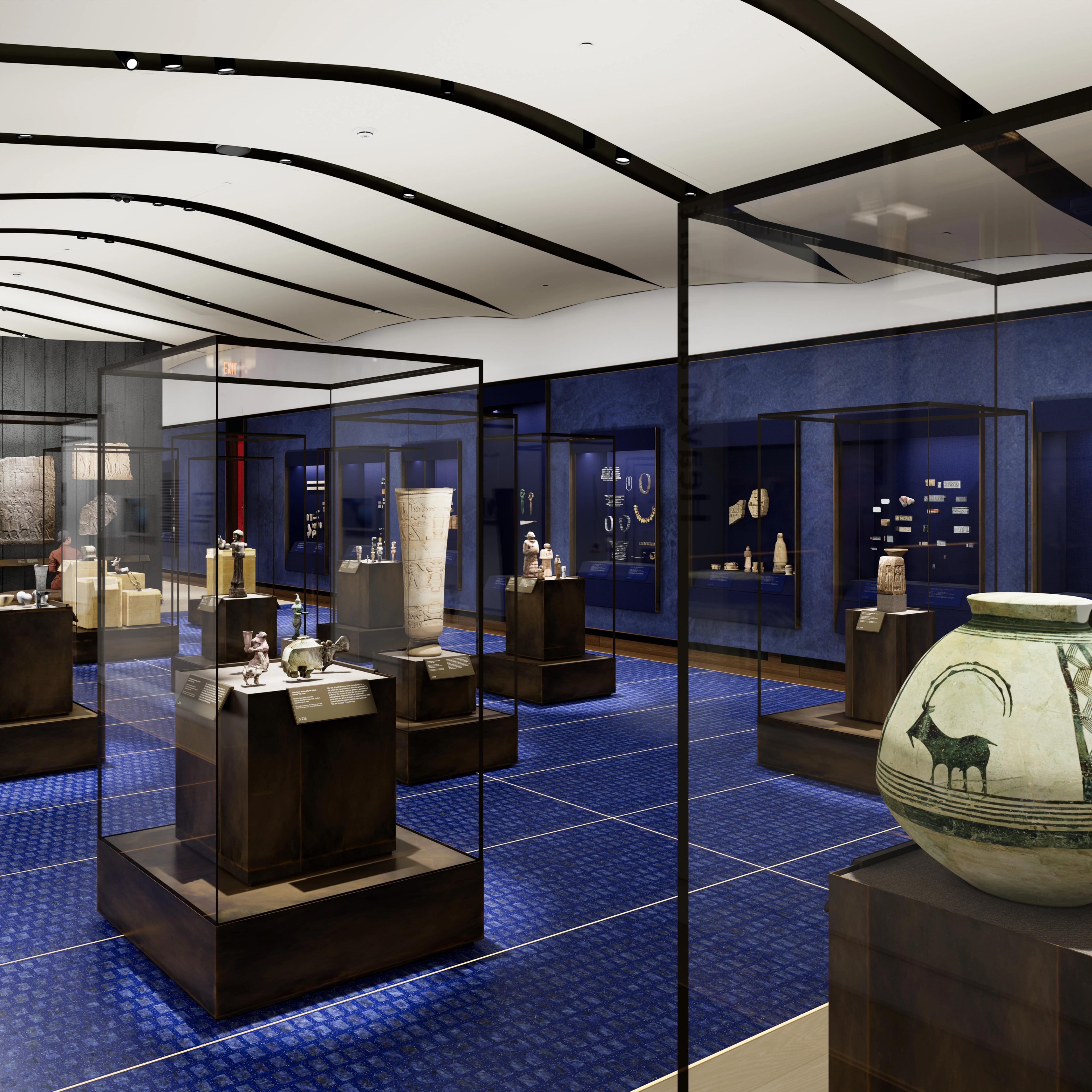 Rendering of the New Galleries for the Art of the Ancient West Asia and Cyprus.