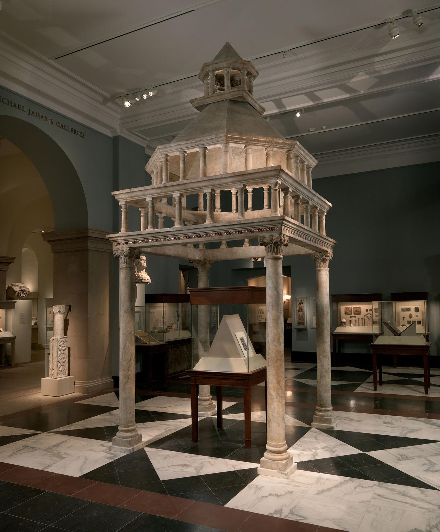 The reinstalled ciborium in gallery 304.