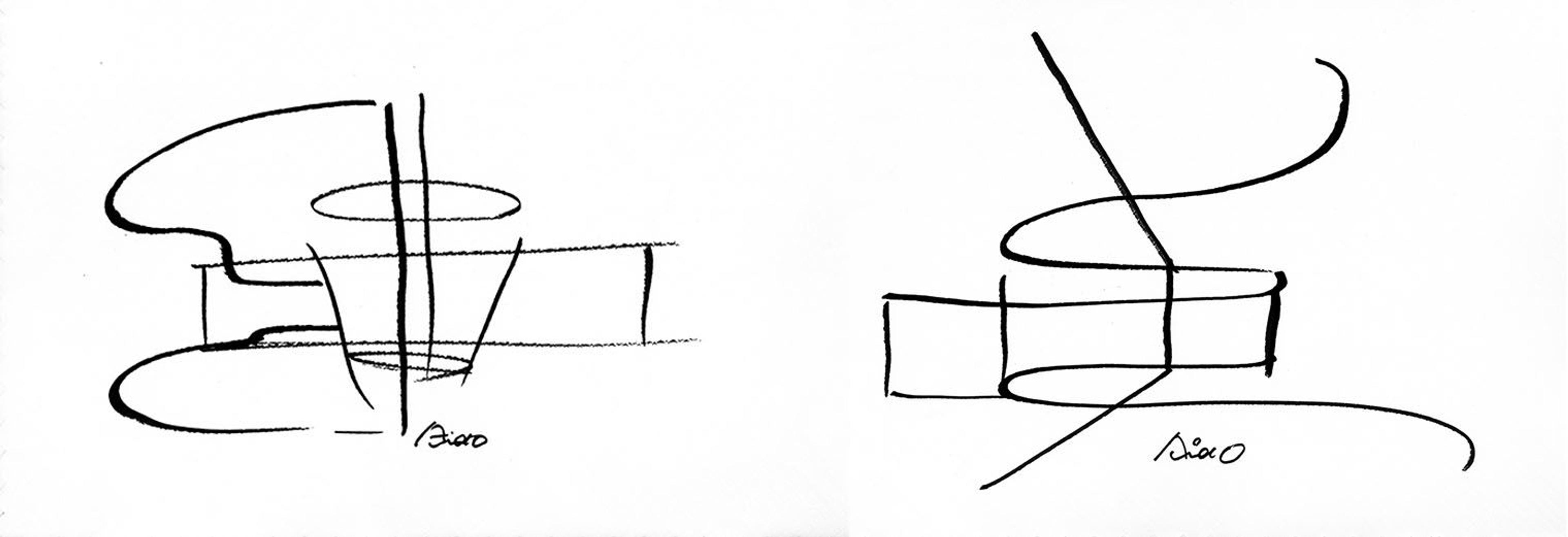 Two sketches by the artst Tadeo Ando.