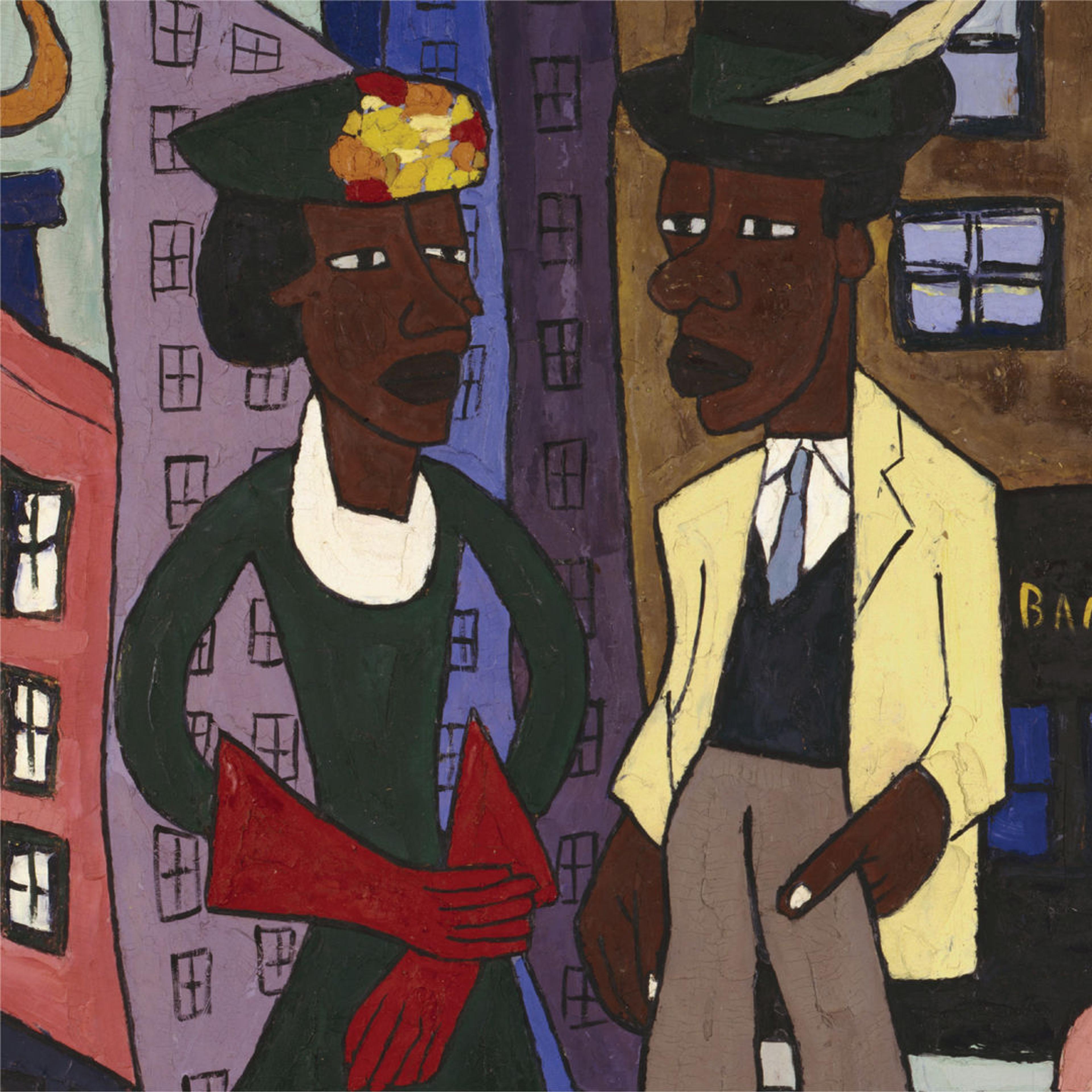 Harlem Is Everywhere podcast artwork featuring William Henry Johnsons's "Street Life, Harlem"