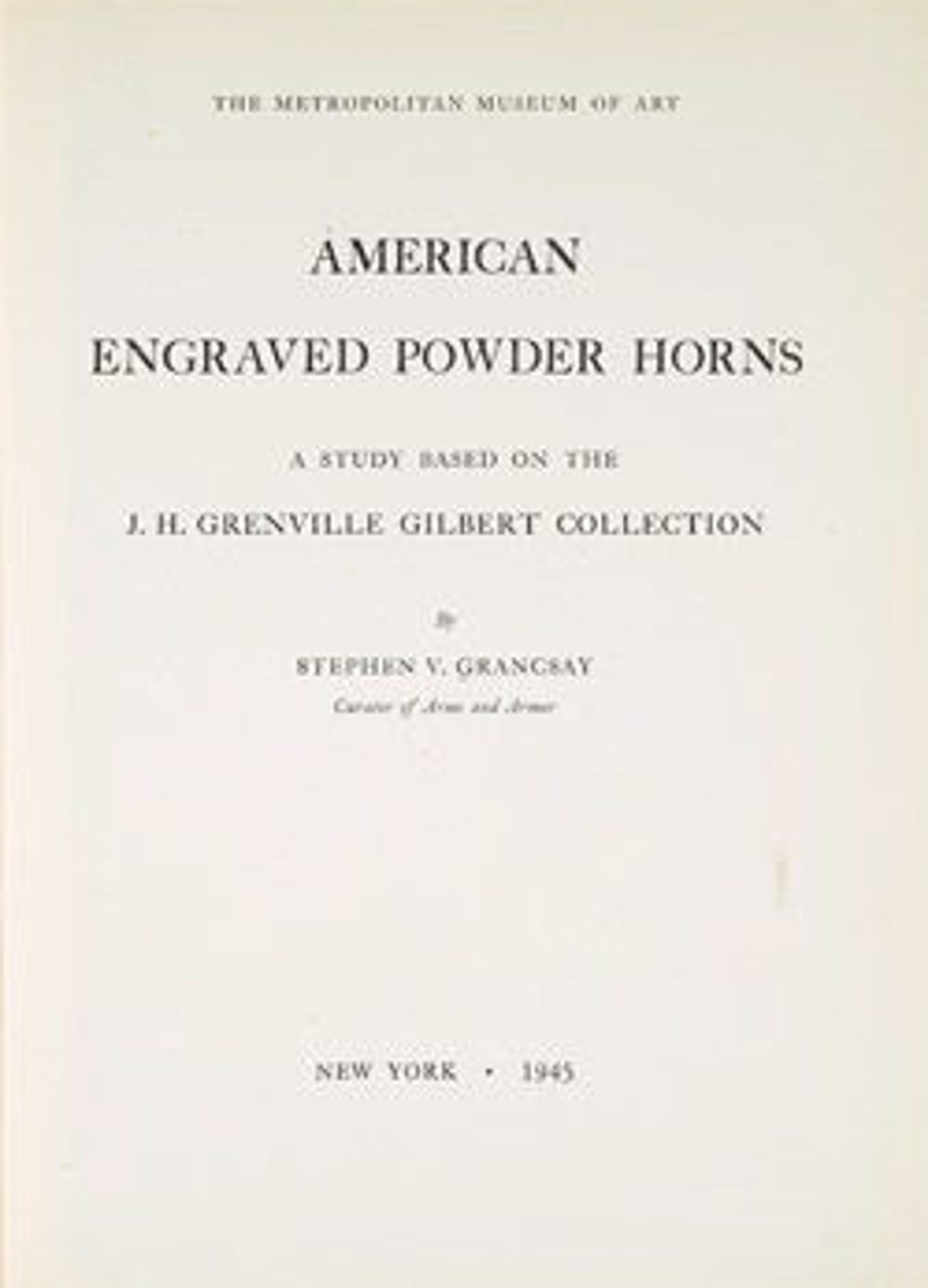 Title Page of American Engraved Powder Horns