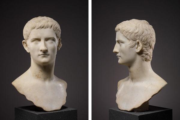 Marble portrait bust of the emperor Gaius, known as Caligula, A.D. 37–41. Roman, early Imperial, Julio-Claudian. Marble: H. 20 in. (50.8 cm) length 7 1/16 in. (18 cm). The Metropolitan Museum of Art, New York, Rogers Fund, 1914 (14.37)