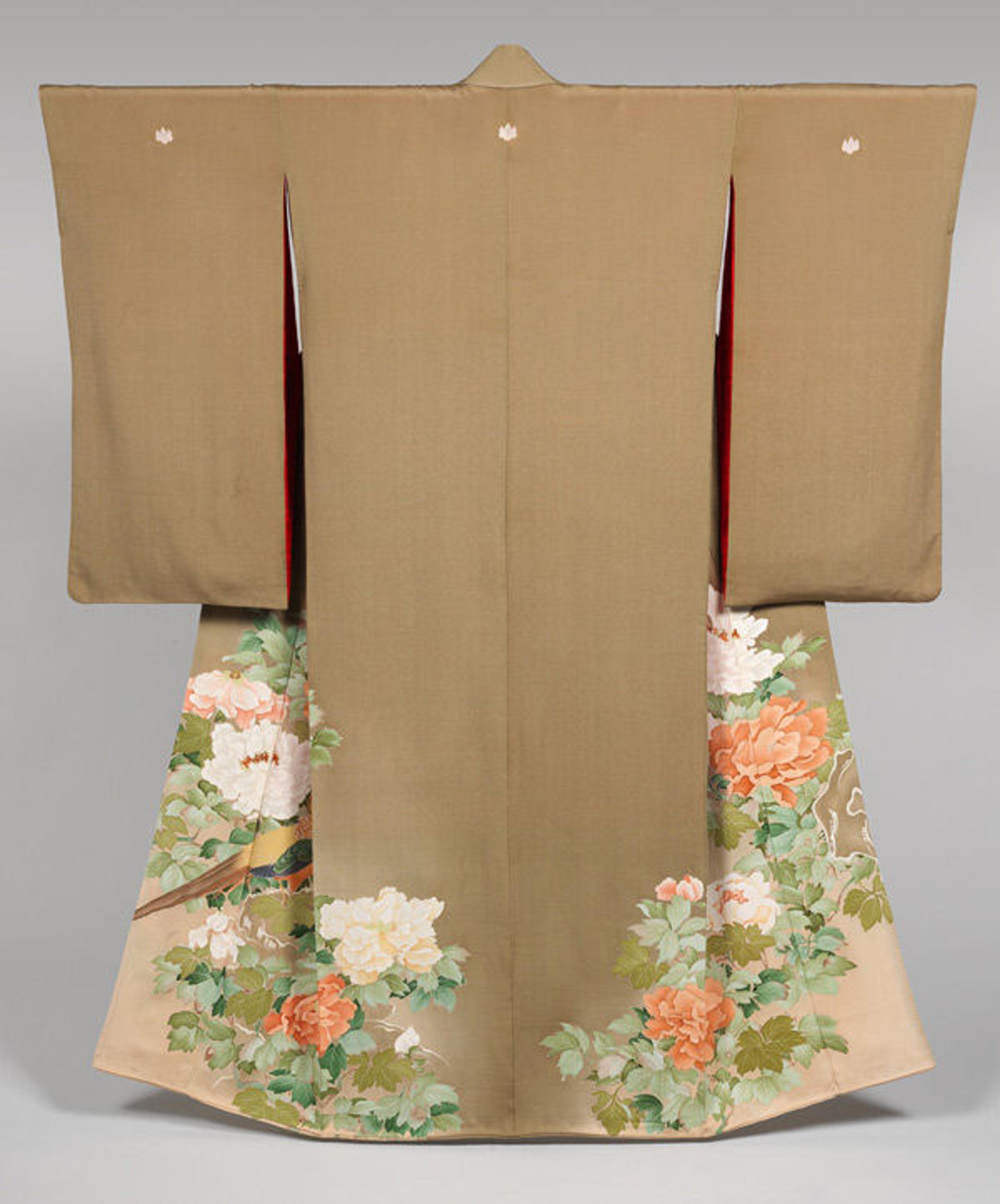 Kimono with Pheasants amid Peonies