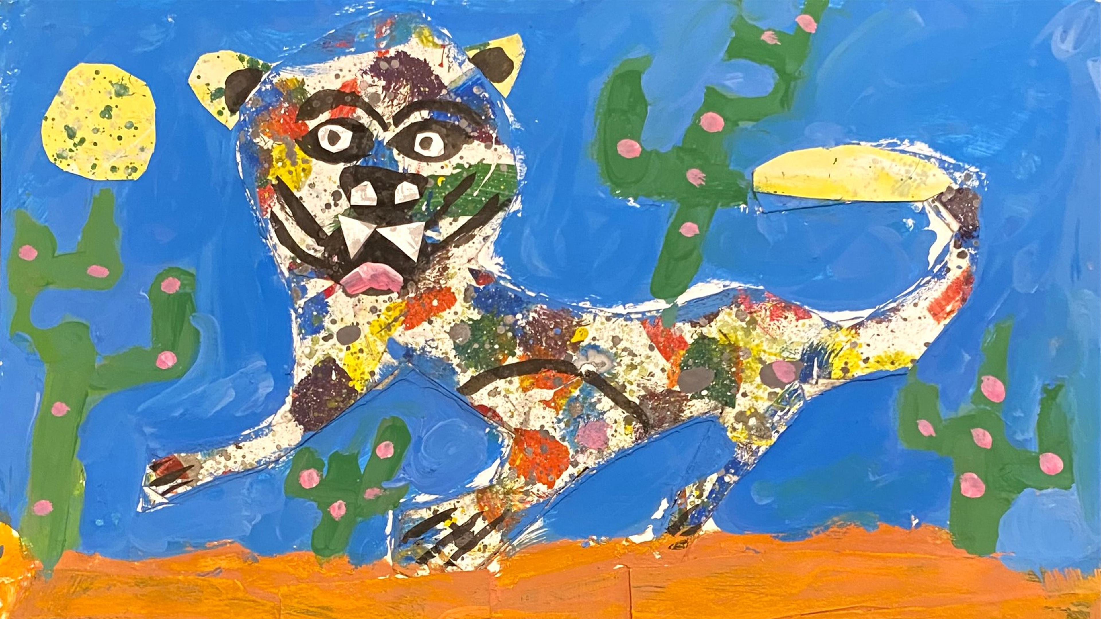 Ancient dragon figure depicted on a scroll