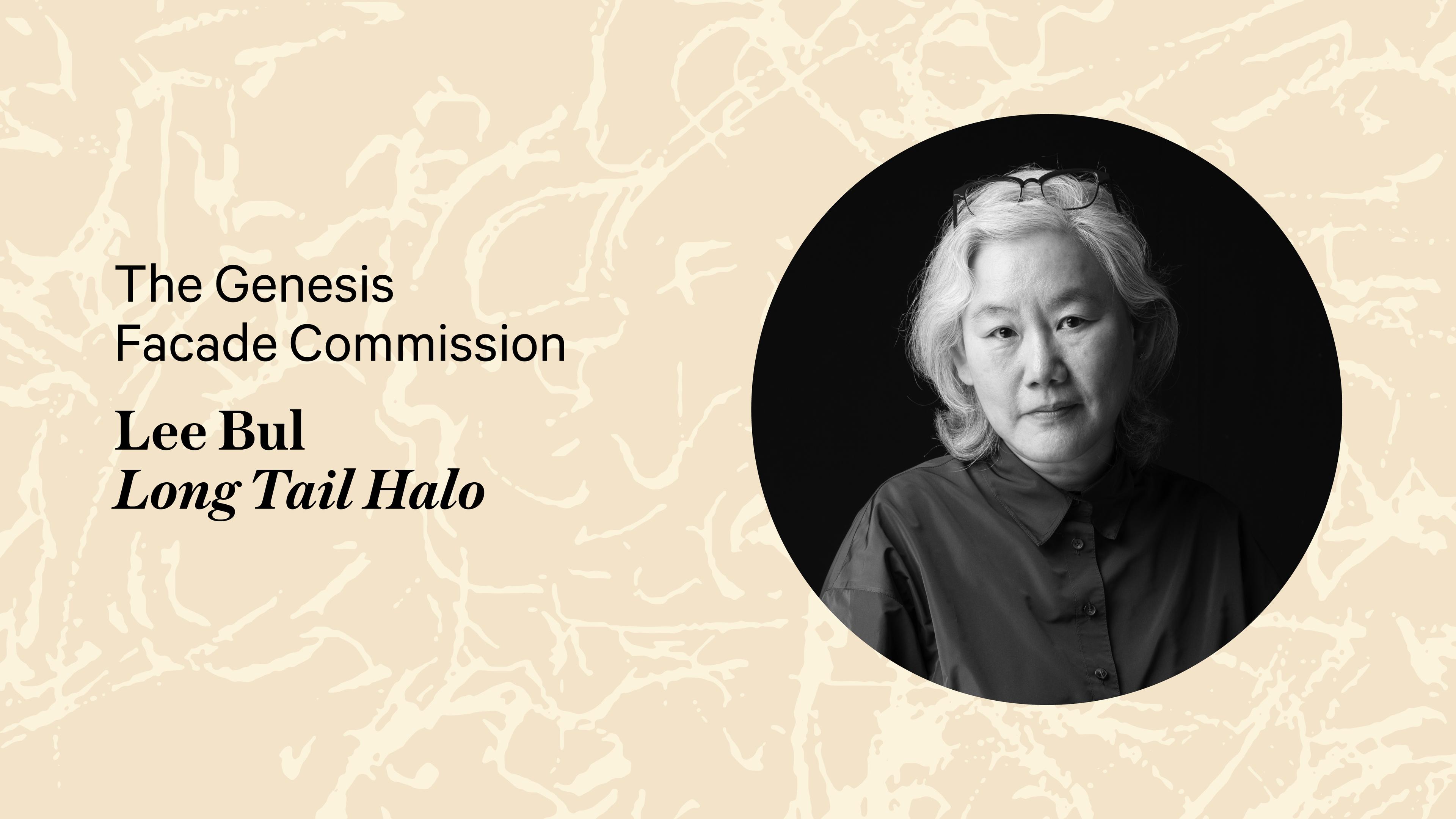 Beige background with image circle of a woman in black and white. There is the black text in the top left corner.