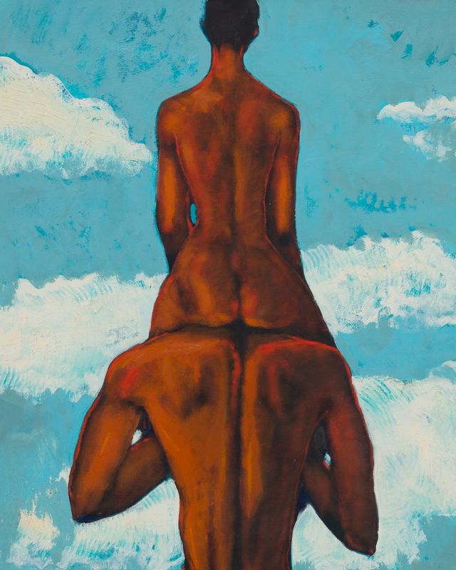 Woman on Man's Shoulders