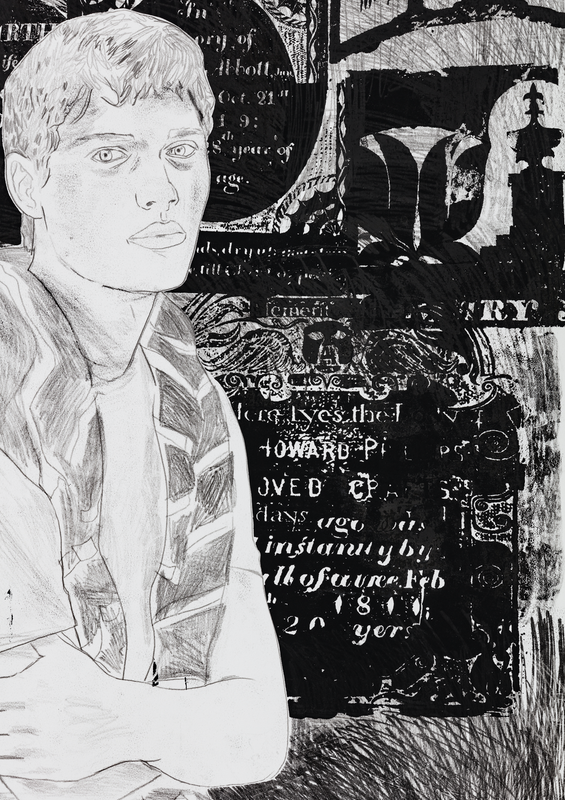 Conceptual Artist #6 (By combining different grave rubbings he invents lives that never existed)