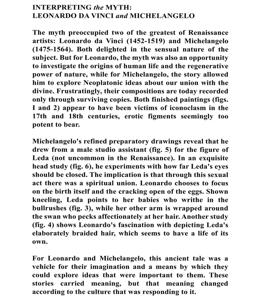 Leda and the Swan - Interpreting the Myth