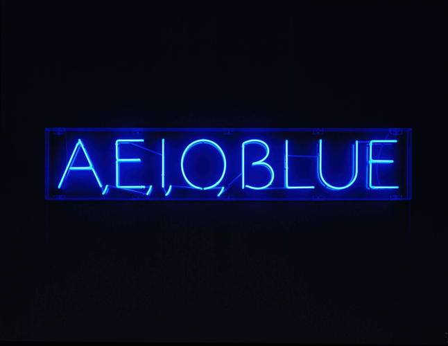 A, E, I, O, Blue