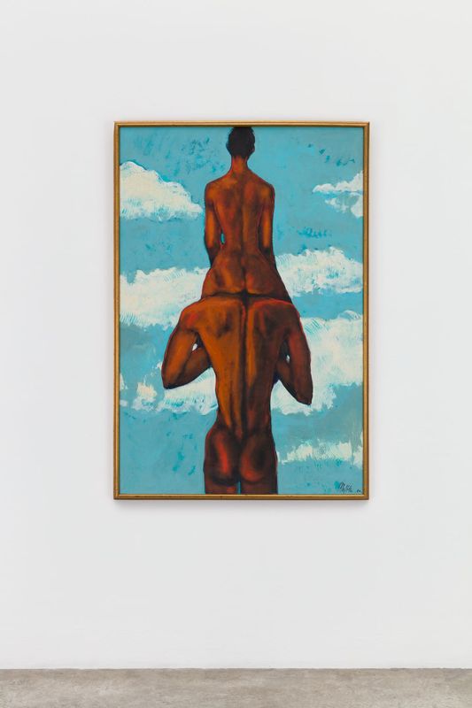 Woman on Man's Shoulders