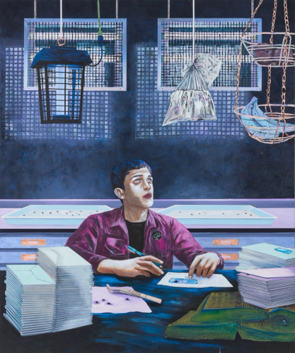 Conceptual Artist #13 (Founder and sole member of the BUZZ OFF INITIATIVE, he spends his nights mailing everyone in his zip code a single dead fly)