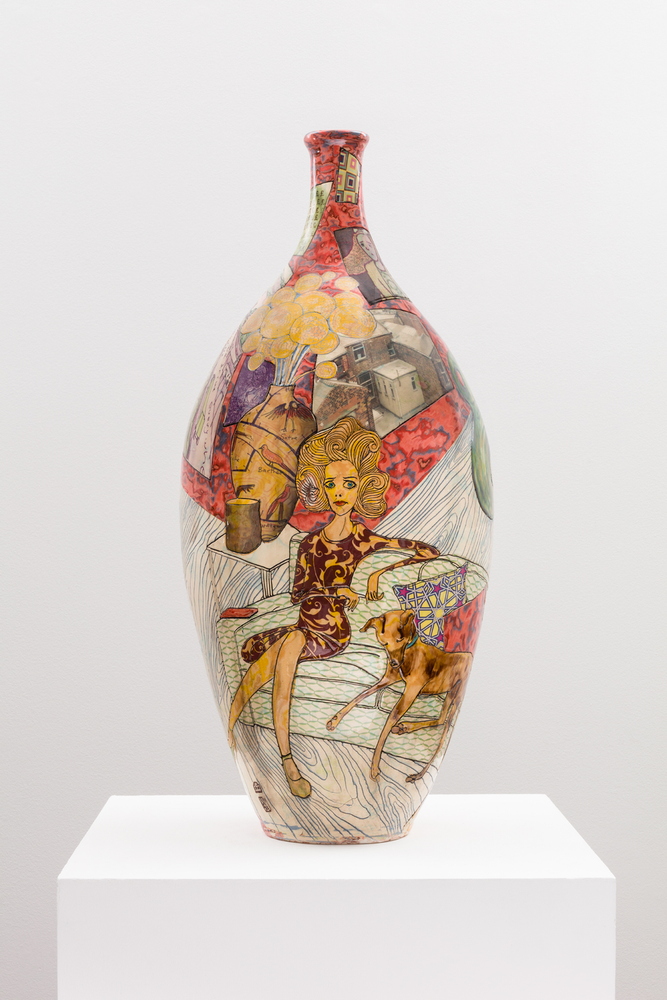 Thin Woman with Painting