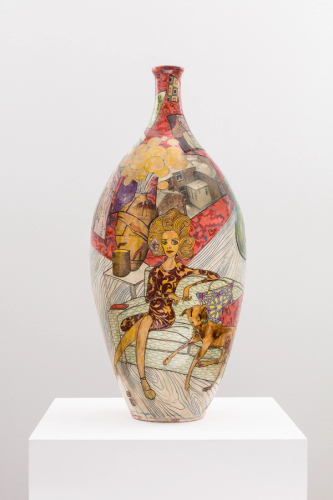 Thin Woman with Painting