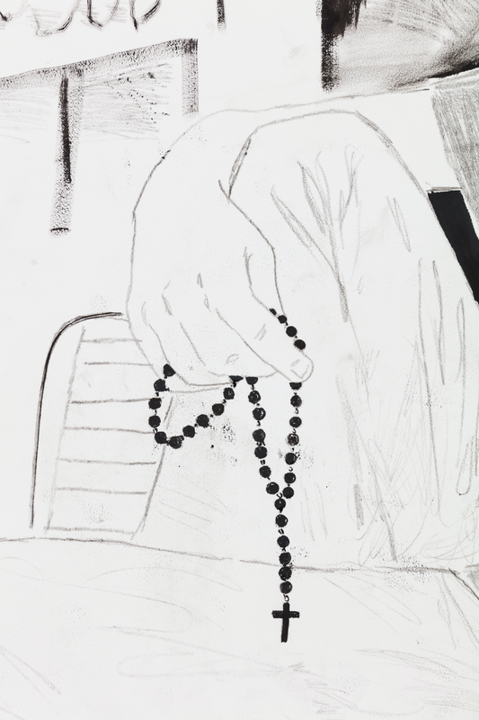 Conceptual Artist #14 (A formerly-sanctioned exorcist, he spends his weekends performing final rites at poorly reviewed exhibitions)