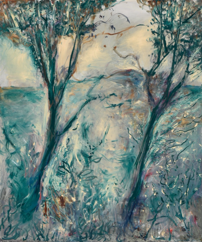 Two Trees and a Green Hill