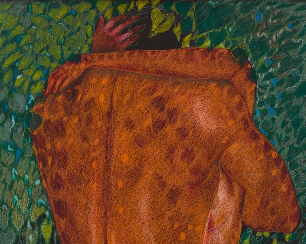 Nude Lovers Embracing