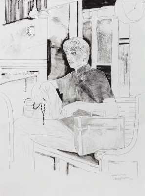 Conceptual Artist #14 (A formerly-sanctioned exorcist, he spends his weekends performing final rites at poorly reviewed exhibitions)