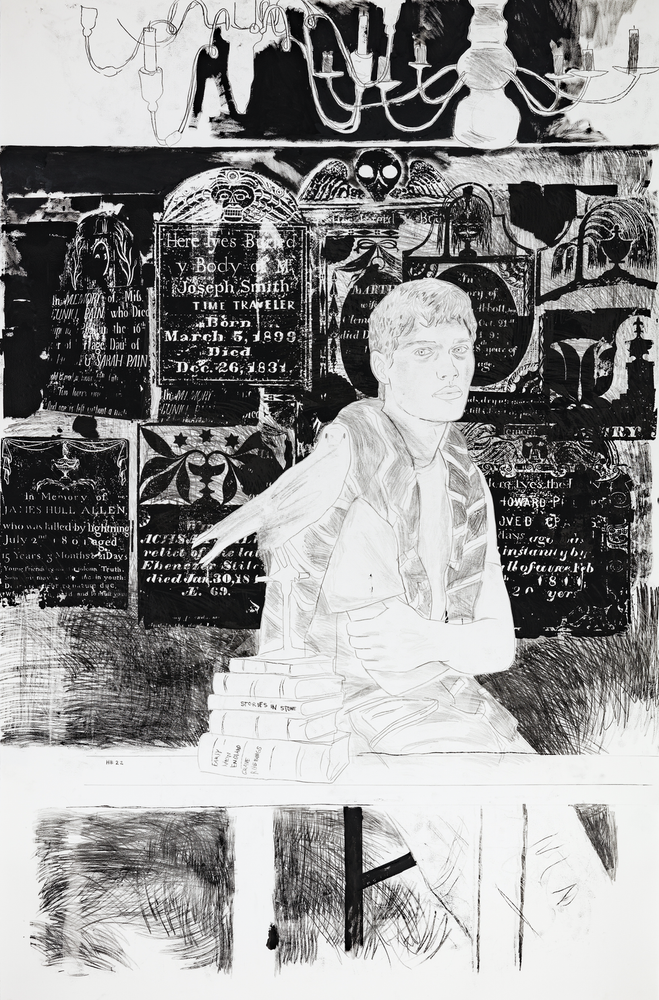 Conceptual Artist #6 (By combining different grave rubbings he invents lives that never existed)
