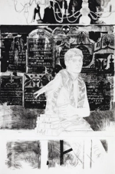 Conceptual Artist #6 (By combining different grave rubbings he invents lives that never existed)