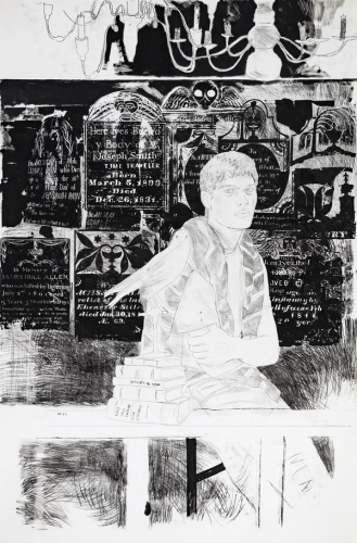 Conceptual Artist #6 (By combining different grave rubbings he invents lives that never existed)