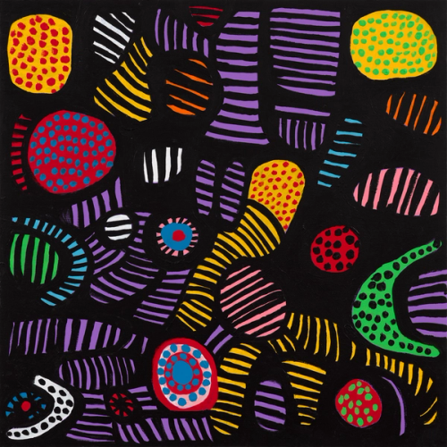 Evening Scene at a Seasonal Summer Festival  Sleeping in a Flower Garden, I Want to Die, I Want to Eat the Flowers  I Wanna Eat the Flower Garden's Flowers  The Beauty of All the Different Flower-Festival Flowers Whose Fragrance Reaches as Far as Outer Space  Kindly They Toy with My Life and Death  Covering My Entire Life's Path, Scattering Over My Shattered Youth  I Shed Tears Now as I Recall That Fragrance Spreading throughout the Universe With All the Love from My Path Thus Far These Flowers Envelop My Life  SAKURA SAKURA SAKURA Kindly You Toy with My Life and Death  O Cherry Blossoms, O Spring Flowers, I Thank You All SAKURA?   Flowers of the Crowded Flower Garden