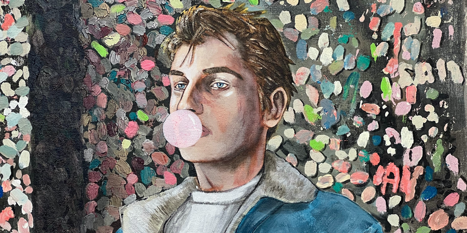 Conceptual Artist #3 (Chewing gum every waking hour of the day, he considers ‘Bubblegum Alley’ his archive)