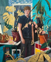 Conceptual Artist #5 (A budding gilder, his dying houseplants get the Midas touch)