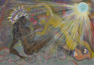 watched over by the wind, river meets forest in the light of the sun