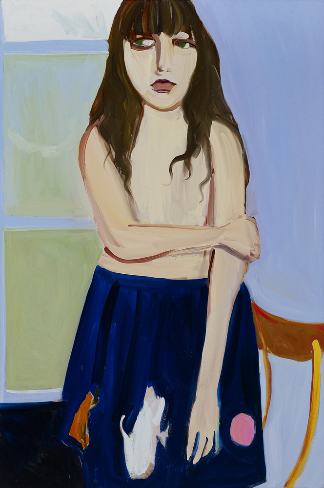 Esme in a Blue Skirt