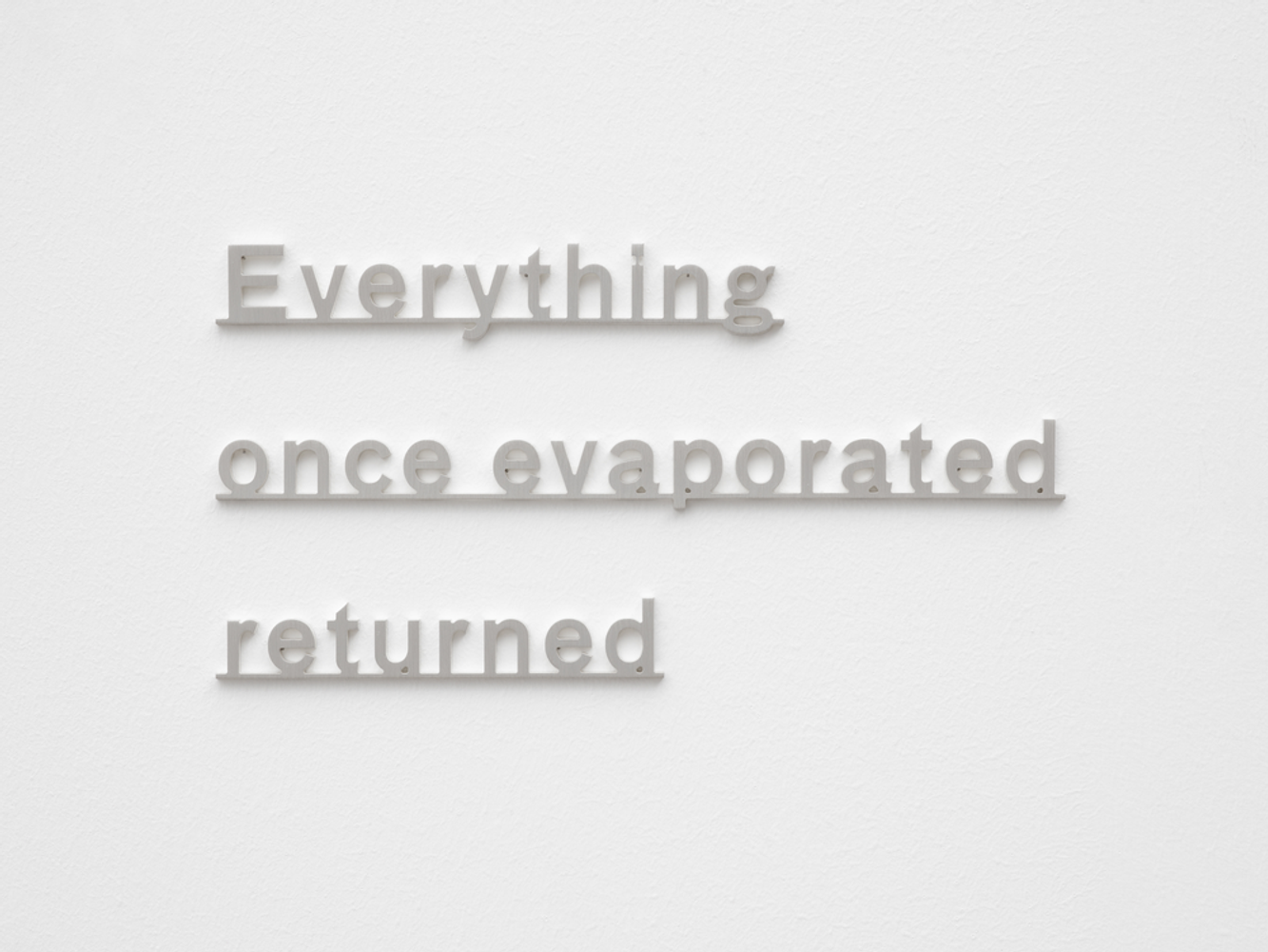 Ideas - (Everything once evaporated returned)