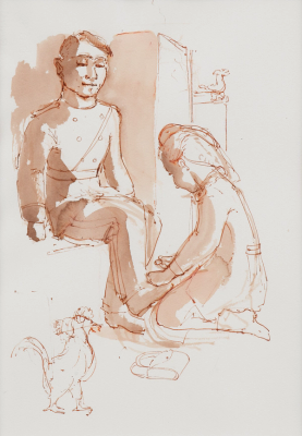 Study for The Cadet and His Sister