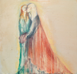 Old Woman Embracing Her Young Self