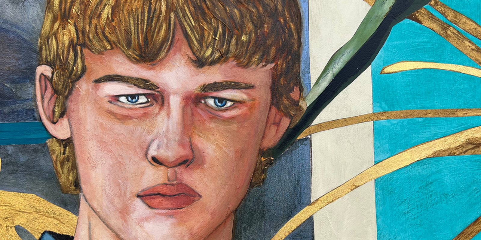 Conceptual Artist #5 (A budding gilder, his dying houseplants get the Midas touch)