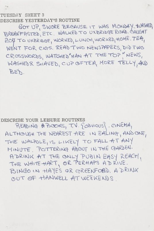 Response sheets