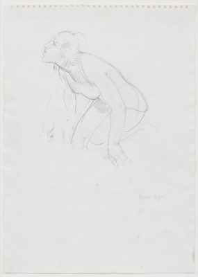 Study for Waiting for Food - Dog Woman